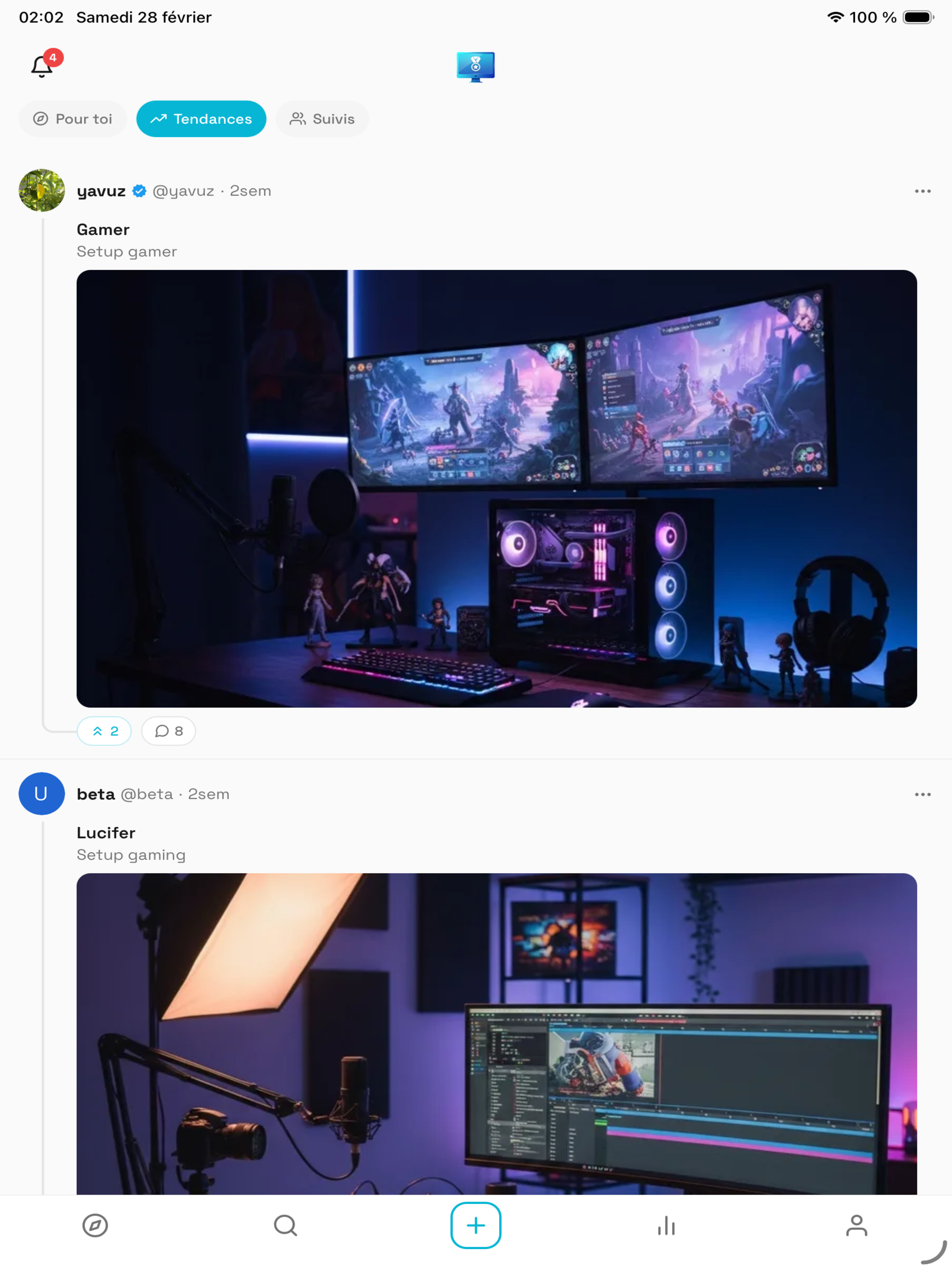 SetupRank sur iPad - Analytics