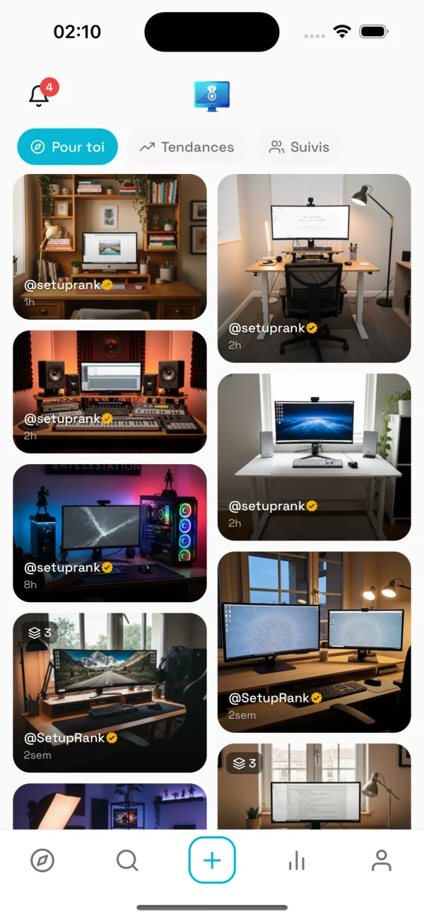 SetupRank - Feed